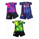 Kit 3 Conjuntos Infantil Diversos Times Futebol 