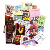 35 Stickers Pôster Rock Punk Glam Guns Bowie Nirvana Prince