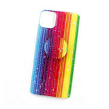 Funda Case Arcoíris Colores Brillos Flexible Para iPhone 11