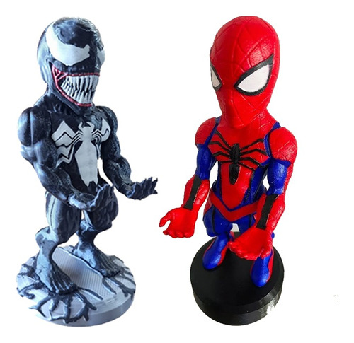 Combo Soportes De Joystick/celular Spiderman + Venom Pc Ps