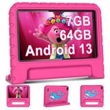  Tablet Para Niños 7'' 7gb+64gb Android 13 Wifi Con Eva Fund