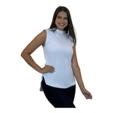 Blusa Mullet Colete Feminina Trico Outono Inverno Trico Moda