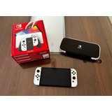 Nintendo Switch Oled 64gb Blanco Negro Con Estuche Original