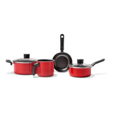 Conjunto De Panelas 4pc Garlic Vermelho Brinox