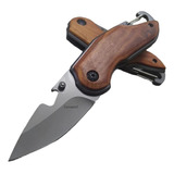 Cuchillo Tactico Supervivencia Caza Outdoor Mango Madera