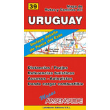 Mapa De Uruguay Rep. Oriental Rutas Y Caminos Argenguide