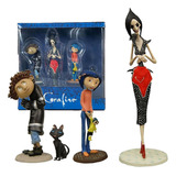 Neca Coraline 4 Figuras Familia Ojos Boton Gato Arpia Wybie 