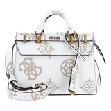 Bolso Guess Guess Sestri Mini Satchel, Logotipo Blanco