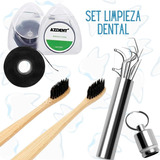 Set Limpieza Dental Cepillo De Dientes Hilo Dental Sarro 