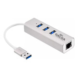 Adaptador Hub Usb 3.0 A Rj45 Ethernet Red Lan + Usb 3.0 X 3