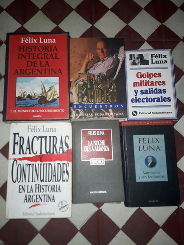 Félix Luna-lote De 6 Libros De Historia-política