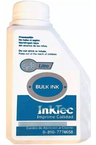 Tinta Inktec Sistema Continuo 02h-6066y Amarillo 0,5 Litro