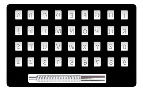 Juego De Sellos De Cuero Con Forma De Letra Perforada, &ya
