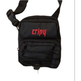 Shoulder Bag Morral Riñonera Cripy -  Negra Letras Rojas