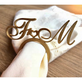 280 Anel Porta Guardanapo Mdf Cru Personalizado Casamento