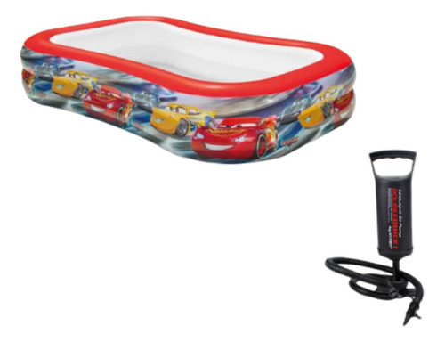 Piscina Infantil Retangular Inflável Disney 770l + Bomba Ar