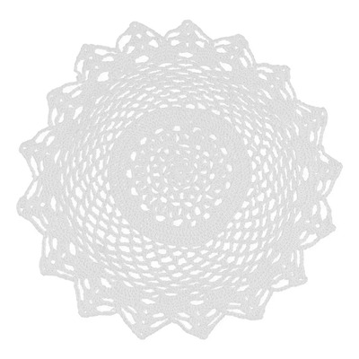 T Tapete De Encaje De Algodón Blanco Con Forma De Flor, 2