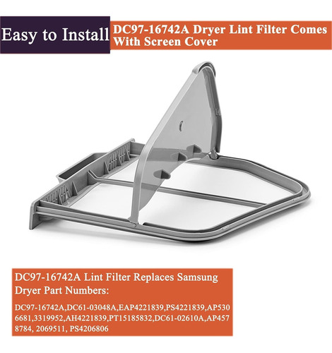 Trampa Para Pelusas Para Secador Samsung Dc97-16742a Filtro