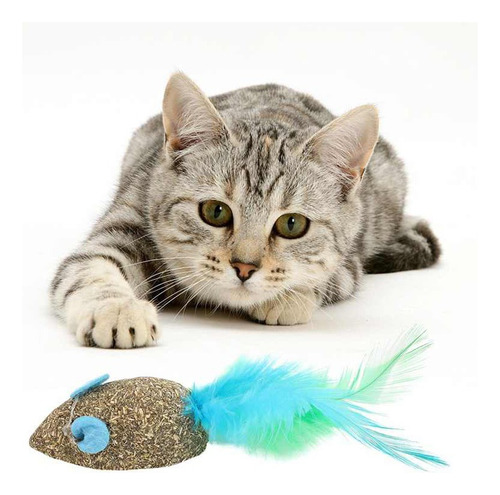 Juguete Interactivo Para Gato Catnip Con Plumas