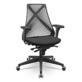 Cadeira Escritório Tela Bix X+ Sincron Slider Plaxmetal Pto