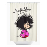 Cortina Baño Poliéster Estampado Mafalda Despeinada 