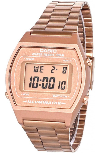Relógio Casio Feminino Vintage B640wc 5adf Rose Digital