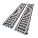Ralo Linear 100x10 Grelha Alumínio C/ Aro (2 Peças 10x50cm) 