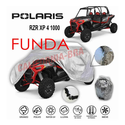 Funda Cubierta Lona Moto Cubre Polaris Rzr Xp 4 1000 Plateado