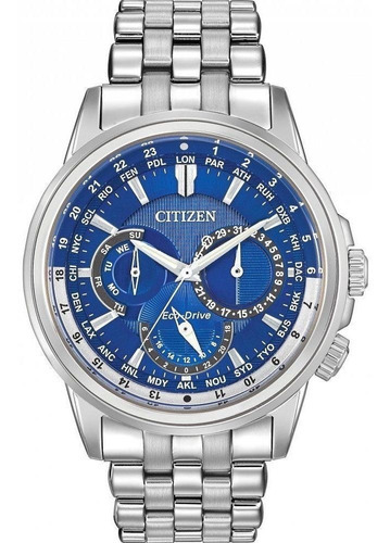 Citizen Calendrier Blue Bu2021-51l  ¨¨¨¨¨¨¨¨¨¨¨¨¨¨¨¨dcmstore Color Del Fondo Azul Color De La Correa Plata Color Del Bisel Plata