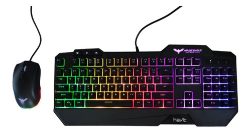 Kit Teclado Gamer Mouse 6 Botones Luces Iluminacion Rgb 