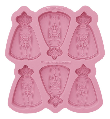 Molde Silicone Resina 6 Pingente Mini Nossa Senhora Baby 3cm