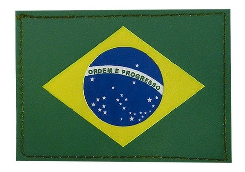 Patch Bandeira Do Brasil Emborrachada 