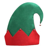 Gorro Elfo Navidad Navideño Santa Papa Noel Cascabel X3