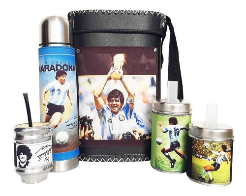 Set Matero Kit Te Mate. Maradona. Futbol. Argentina