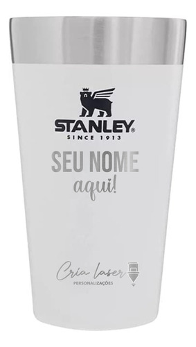 Copo 473ml Stanley Sem Tampa Personalizado Com Logo De Time 