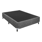 Base Para Cama Box Casal Bellagio (28x138x188) Cinza