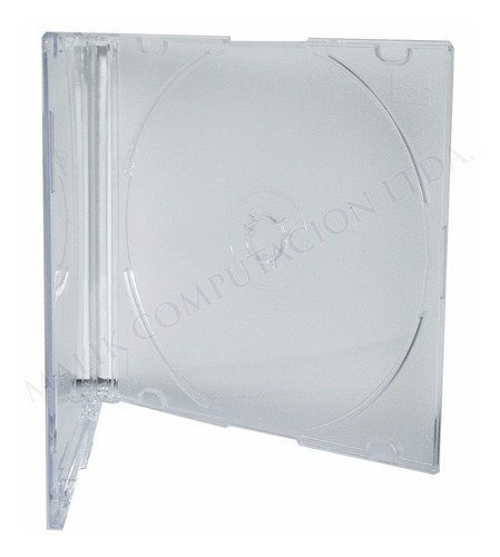 Pack 100 Cajas Cd Slim Single Transparente 5mm Caja Premium