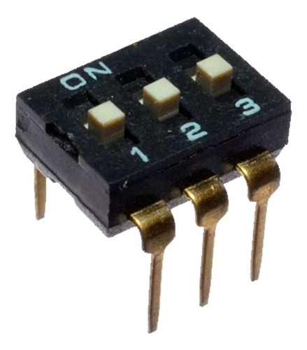 5pzs Dip Switch 3 Pin Para Protoboard Circuito Integrado