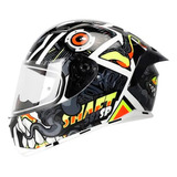 Casco Shaft Integral Comic Monster Sh582-sp Talla Xl Negro