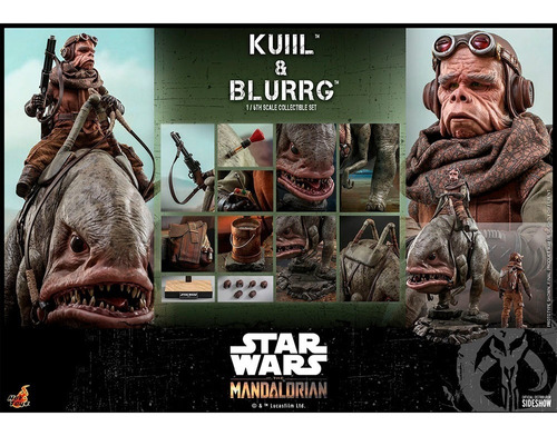 Hot Toys Escala 1:6 Star Wars The Mandalorian Kuiil & Blurrg