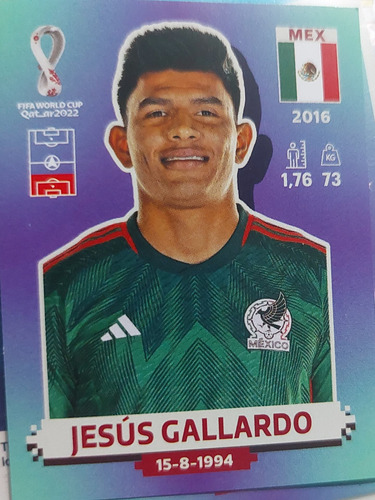 Lámina Album Mundial Qatar 2022 / Jesus Gallardo / Mex6