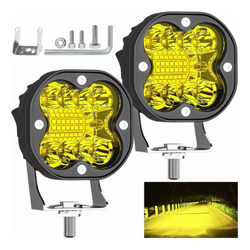 Faros Auxiliares De Lupa Led De 80w Para Moto Atv Jeep