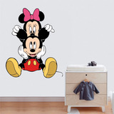 Adesivo Parede Quarto Infantil Casal Mickey Minnie Orelha