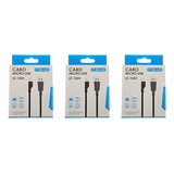 Kit 3 Cabos Micro Usb Compatível Samsung A10 A01 A02 A03 J7 