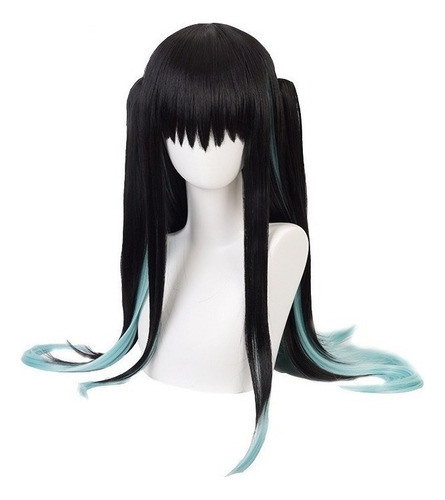 Demon Slayer Tokitou Muichiro Cosplay Peluca Pelo Largo 85cm