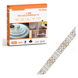 Fita Led 3528 Dupla Ip20 24v 5m 240led/m 15mm Cor Da Luz Branco Frio 6500k