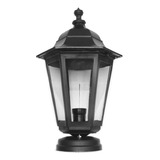 Farol Colonial Hexagonal Plastico Y Vidrio Con Base De Apoyo