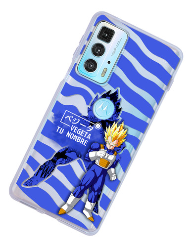 Funda Para Motorola Dragon Ball Z Vegeta Ssj Con Tu Nombre