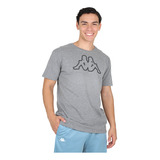 Remera Kappa Logo Syaro Hombre En Gris | Moov