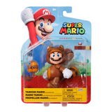 Boneco Mario Tanooki De 10cm Com Super Folha - Super Mario
